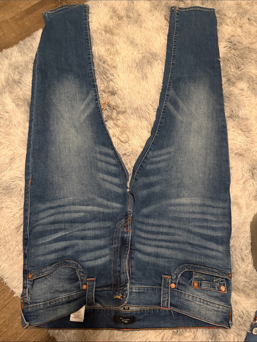 True Religion Women's Skinny Jeans in Faded Denim Blue